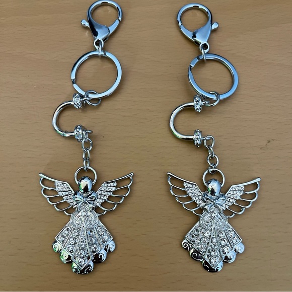 Eagle Pendant Charm with Key ChainAttachment Clip for Hand Bags Purses 2 pieces - Picture 2 of 3